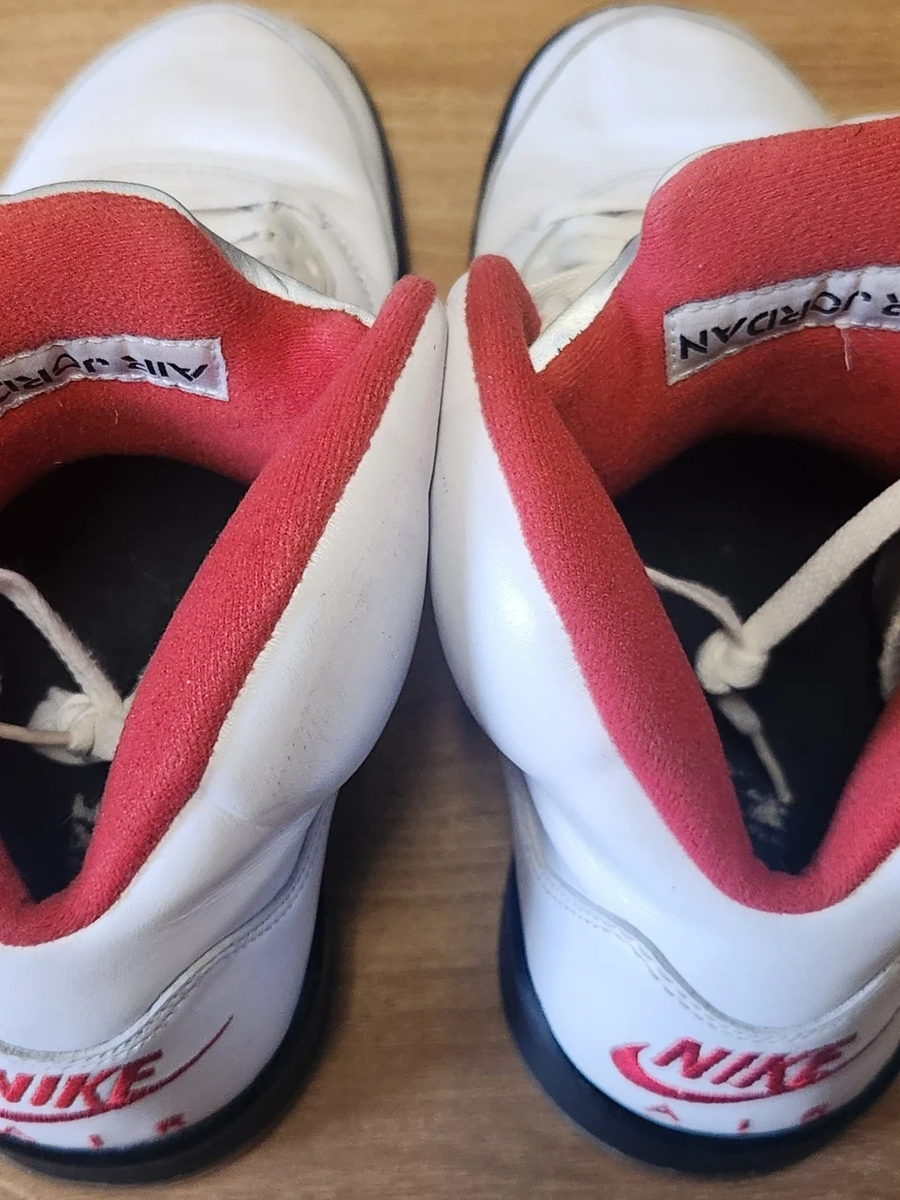 Air Jordan Retro White & Red Basketball Sneakers